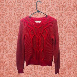 Red & Brown Abercrombie & Fitch Knit Sweater